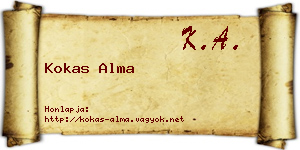 Kokas Alma névjegykártya